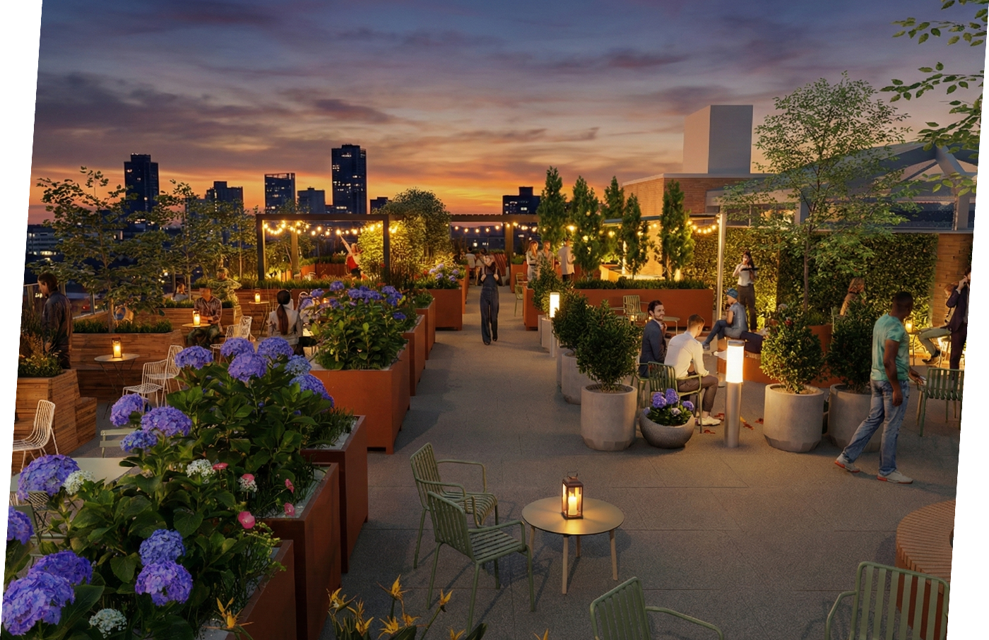 Private rooftop bar